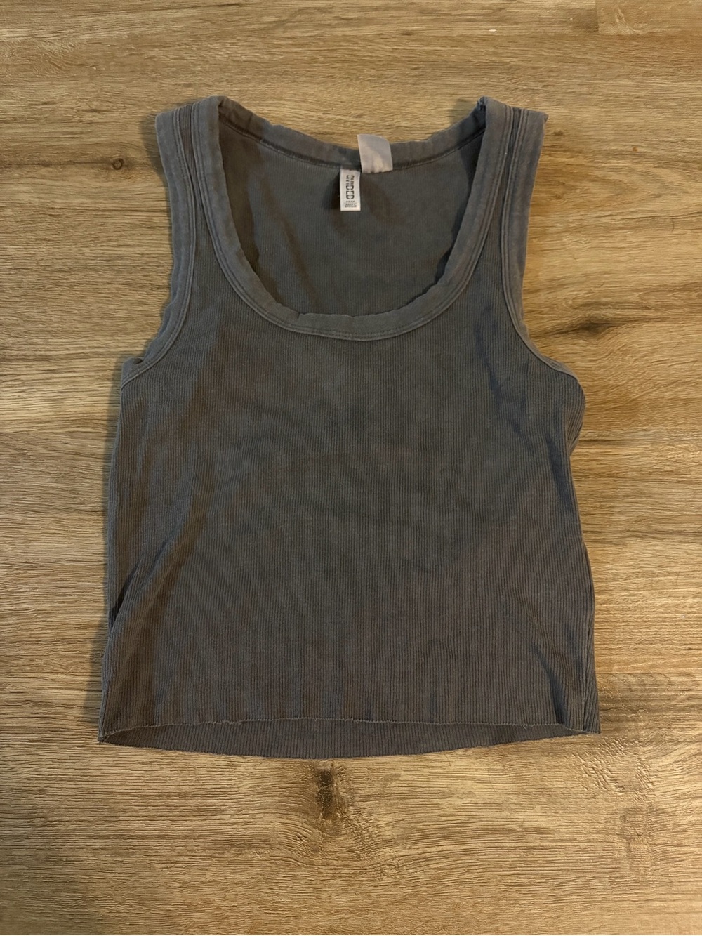 H&M Dark Gray Ribbed Tank Top